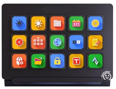 Vdaxvme Ai Keyboards Stream Controller with 15 Key Shortcut for Live Streaming for Multiple Apps for Platforms Gaming Content Stream Controller Deck