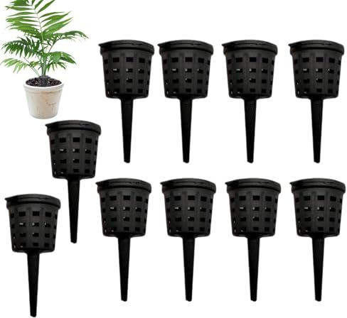 Cestino fertilizzante per bonsai, vaso per piante in rete, per nutrire il suolo, copertura a rilascio lento, contenitore per mangime per orchidee, basilico, pomodori, serra, piccoli orti