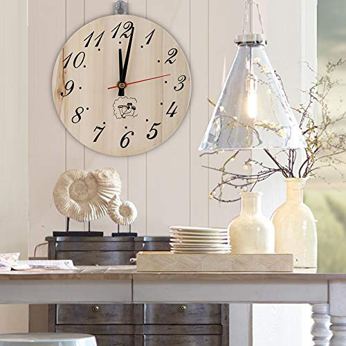 BAOFUYA Orologio da Sauna, Timer in Legno Resistente al Calore con Grandi Numeri Arabi, Accessorio Decorativo da 8 Pollici per Sauna, Bagno, Palestra