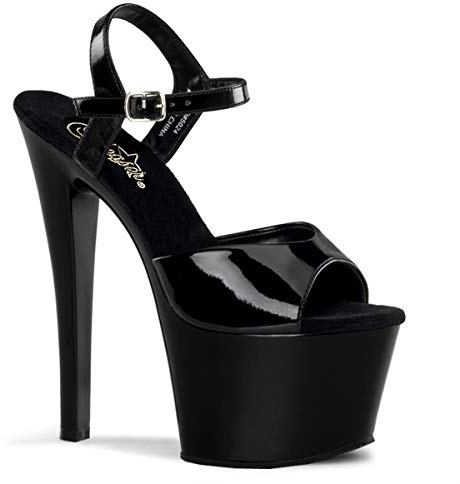 Pleaser SKY-309, Chaussures à talons avec plateau femmes, Noir, 38 EU