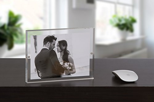 Mascagni Cornice 15 x 20 cm (per foto da 13x18 cm) in Plexiglass chiusura magnetica, trasparente, acrilico