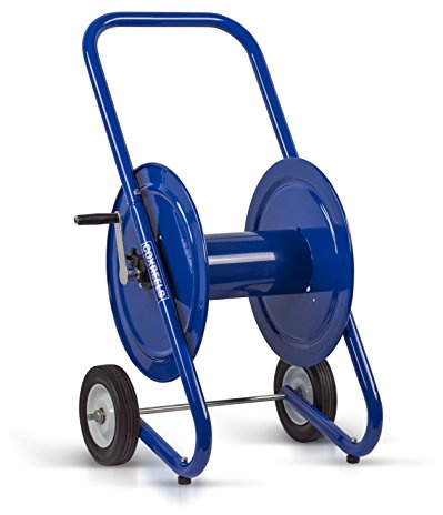Coxreels 117-3-200-DM Hand Crank Dolly Hose Mount | Water Hose Cart with Wheels | Industrial Water Hose Reel Cart | Mobile Reel for Garden Hose | Fits 3/8'' x 200' Hose | 21” x 19” x 36.25”