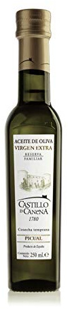 Castillo de Canena - Extra Virgin Olive Oil - Family Reserve - Picual Variety - Early Harvest - Cold Pressed - Herbaceous and Fruity Aromas - Gourmet EVOO - 250 ml Bottle