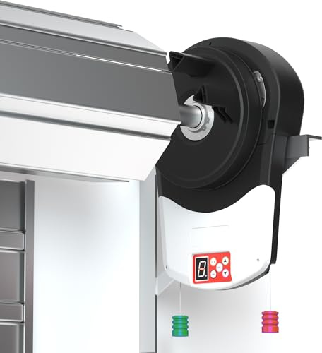 Bulipu Automatic Roll Up Door Opener,Commerial Garage Roller Door Opener with 4 Remote Powerful 1000N Motor 22m² Rolling OZ