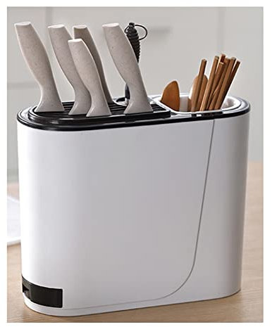 SYXL Blocco Coltello Multifunzione, Universale Senza coltelli con coltelli, coltelli Integrato coltelli da banco controsoffitto/stoviglie di stoviglie (Color : White-11.6)