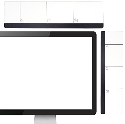 GORGECRAFT 2 Pieza Tablero de Notas de Pantalla Monitor de Computadora Transparente Panel Lateral Mensaje Acrílico Soporte de Notas Adhesivas Bloc de Notas de Montaje Superior para Gabinetes