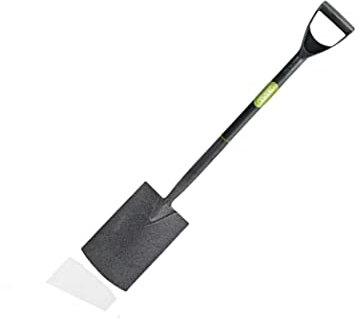 HMIR Garden Spade For Gardening, Steel Digging Spades With D Shaped Plastic Handle And Sharp Blade, Unique Border Spade_ H 102cm W 18cm