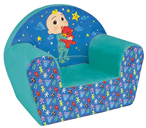 Fun House 713621 COCOMELON JJ Poltrona Club Origine Francia Garanzia per Bambino L.52 x P.33 x H.42 cm, Blu, S