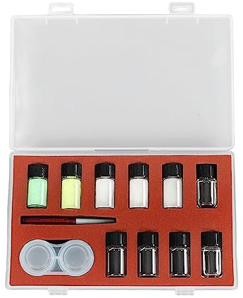 Kit Polvere Fluorescente Luminosa con Liquido per Riparazione Lancette Orologi e Decorazione Notturna