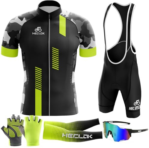Ropa Ciclismo Verano Hombre Corta Maillot MTB，2024 Conjunto de Trajes de Ciclismo más nuevos+ Pantalones Cortos Transpirable Conjunto Maillot Ciclismo para al Aire Libre (TYP-13,M)