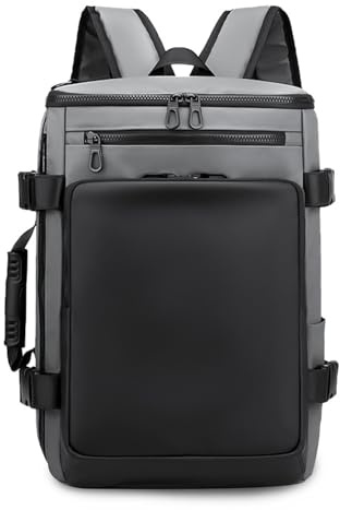 FANDARE Convertibile Zaino Uomo Donna Borse da Cabina per Ryanair Bagaglio a Mano Borsa a Tracolla Laptop Zaino Borsa Zaino Viaggio trekking da uomo zaino per laptop Borsa approvato dal volo Grigio