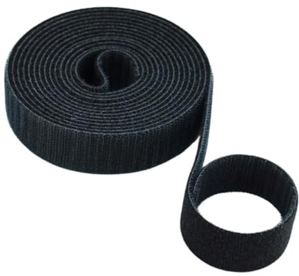 KLEBERINO Klettband beidseitig | Klett kabelbinder | Hohe Verschlusskraft | doppelseitiges klettband zum Fixieren,Bündeln (Schwarz, 10 mm x 3 m)
