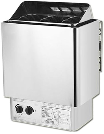 Calentador de sauna eléctrico, estufa de acero inoxidable para calentar sauna con controlador interno, caja de sauna para baño húmedo y seco, equipo para sala de sauna para el hogar, hotel,6KW