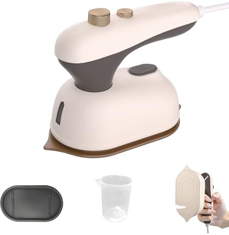 SUODAO Mini Travel Iron, 180° Rotating Foldable Mini Steam Iron Handheld with 50ml Water Tank,20s Fast Heat Up Portable Iron Support Dry and Wet Ironing,Ceramic Nonstick Soleplate for Home and Travel