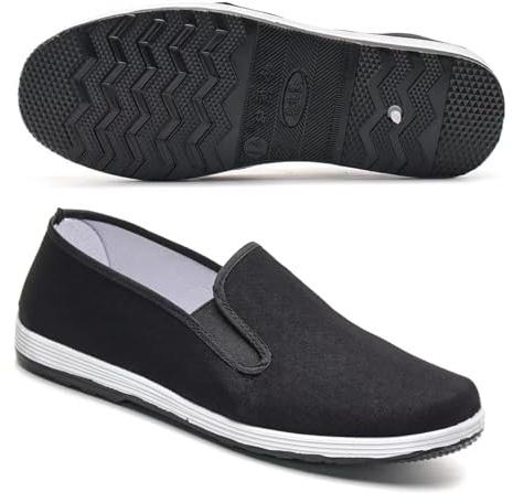 Zapatos de Tela para Artes Marciales Calzado Tradicional Chino de Tai chi y Kung fu Zapatos de Lona para Hombres y Mujeres. White EU Size 45
