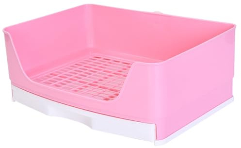 BESPORTBLE Toilette Grande per Conigli e Porcellini D’India in Plastica Rosa Controllo Odori per Salotti e Parchi