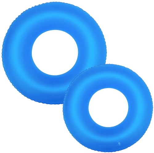 2 Pack Swimming Rings 70cm 90cm, Inflatable Pool Floats for Kids Adults, PVC Swim Ring for Pool, Beach, Paddling Pool & Summer Holiday