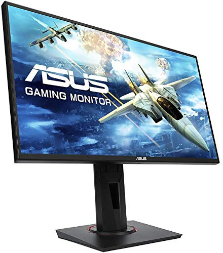 ASUS VG258QR, 25 Inch(24.5 Inch) FHD (1920x1080) Esports Gaming monitor, 0.5ms, up to 165Hz, DP, HDMI, DVI-D , Super Narrow Bezel, FreeSync, Low Blue Light, Flicker Free