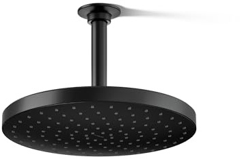KOHLER 76465-G-BL Awaken® 10 Rain Shower Head, Single-Function Rainhead, Easy to Clean Surface, 1.75 GPM, Matte Black