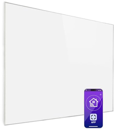 Klarstein Stufa Elettrica a Basso Consumo 1200W, Riscaldamento Radiante con Controllo IoT/WiFi App, Sistema di Riscaldamento Senza CO2
