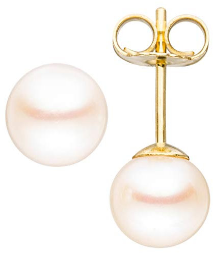 Jobo Damen Ohrstecker 333 Gold Gelbgold 2 Süßwasser Perlen 6 mm