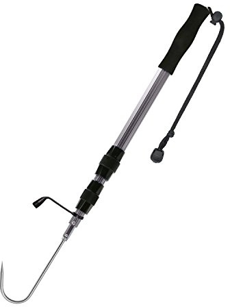 SANLIKE Gaff retrattile alluminio pesca gancio affilato 140cm Grigio