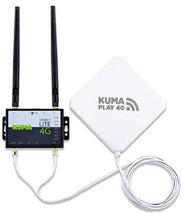KUMA CONNECT PLAY 4G Router with SIM Slot Unlocked - 150Mbps Portable WiFi Router & Indoor Antenna for Home Garden Office Travel - UK/EU Network Mobile Broadband LTE Hotspot Kit Plug&Play 12vDC/240vAC
