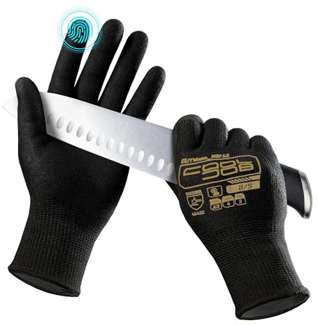COOLJOB A3 Cut Resistant Safety Work Gloves with Nitrile Rubber Coating