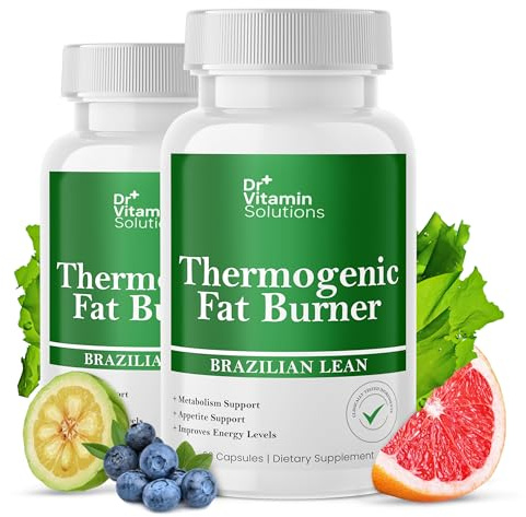 Thermogenic Fat Burner for Women and Men - Appetite Suppressant for Weight Loss - Includes Green Tea Extracts for Bloat Relief - Metabolism Booster - Pack of 2
