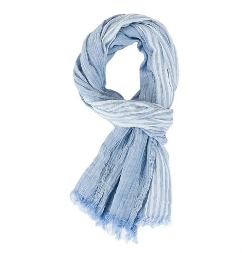 LRDPSS Otoño Invierno Bufanda de Hombre Algodón Lino Rayado Bufandas de Hombre Pañuelo de Pashmina Cálido Pañuelo de Moda Chales Masculinos