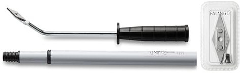 FALINGO Grattoir à Joints avec Manche télescopique, Lame en carbure Massif réversible et résistante, poignée Ergonomique, idéal pour Nettoyer Joints et Mauvaises Herbes, Lame de Rechange Incluse