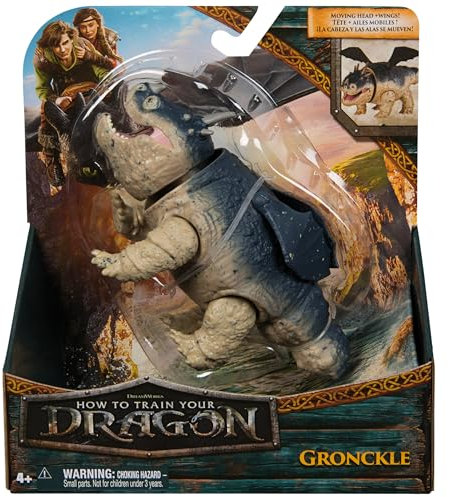 Dreamworks Dragons How To Train Your Dragon, Gronckle, 13 cm Dragon Action Figure, Kids Toys for Boys Ages 4 and up