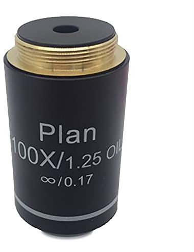 Mikroskop 4 x 10 x 40 x 100 x oändlighetsplan objektiv som passar för UIS2 biologiskt mikroskop 195 typ Akromatiskt mikroskop objektiv (100X)
