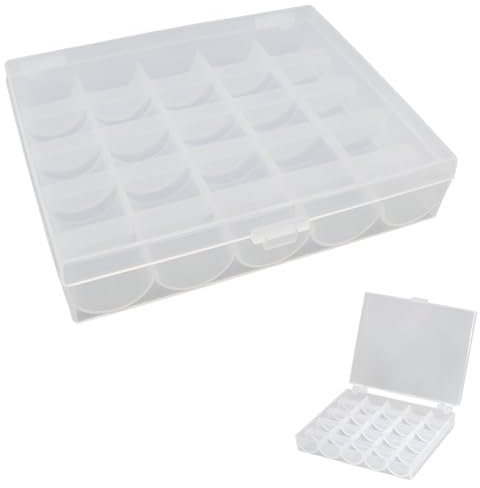 25 Fächer Spulenbox,Spulen Nähmaschine,Spulenbox Leer,Pfaff Spulen,Aufbewahrungsbehälter Aus Kunststoff,Nähspulen Aufbewahrung Für Nähmaschine Aufbewahrung Von Spulen Rollen Und Kleine Gegenstände