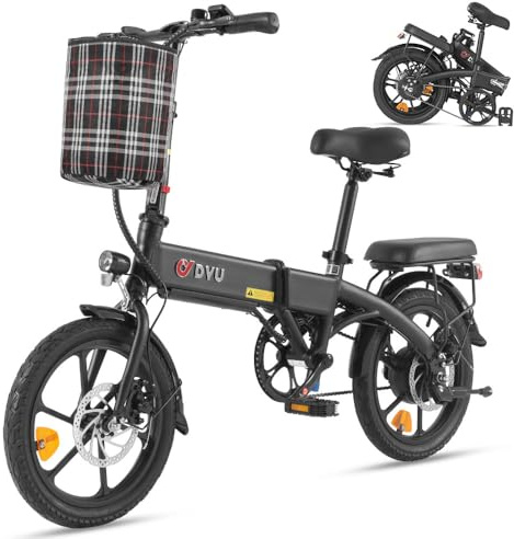DYU 16 Folding Electric Bike, City E-Bike for Adults and Teens