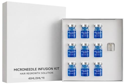 Microneddle Ïnfusion Kit, con solución para el crecimiento del cabello, 1 juego, crecimiento del cabello, líquido nutritivo de microagujas, fórmula de fortalecimiento del cuidado del cuero cabelludo