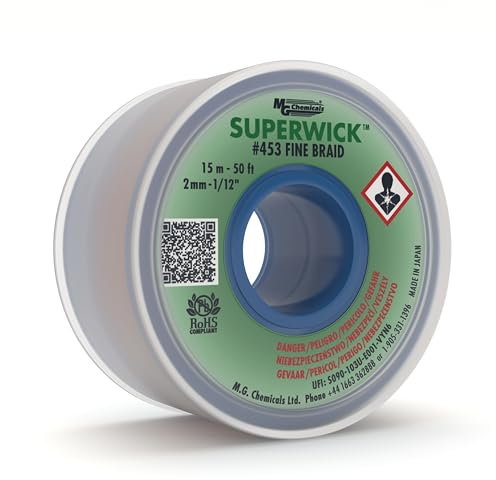 MG Chemicals #453 Fine Braid Super Wick™ - Entlötlitze, 2.0 mm breit