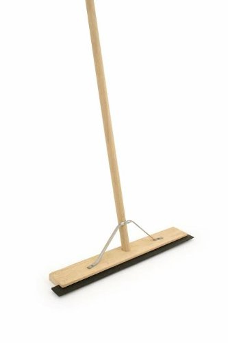 24 Heavy Duty Wooden Rubber Floor Squeegee Blade Complete with Metal Stay and Solid Handle