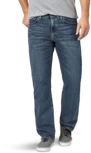 Wrangler Authentics Men's Comfort Flex Waist Relaxed Fit Jean, Smoke, 50W X 30L