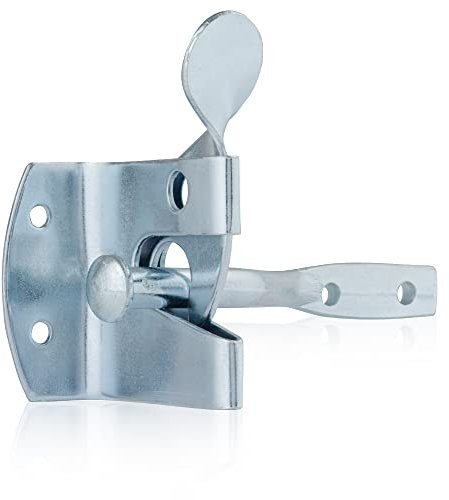 XFORT Zinc Auto Gate Latch, Door Lock with Resistance to Corrosion and Protection Against The Weather, Suitable for External Use As Garden Gate Latch, Shed Door Lock, Door Latch