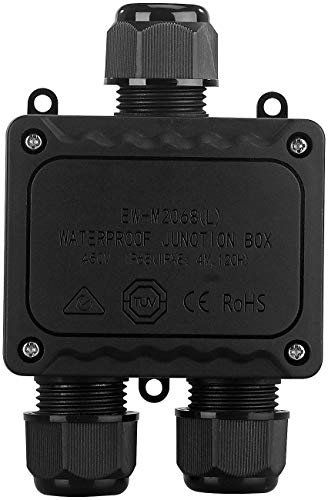 revolt Kabelverbinder Outdoor: Outdoor-Kabel-Verbindungsbox, 3-fach, für Kabel mit Ø 9-14 mm, IP68 (Abzweigdose IP68, Verbindungsbox IP68 für Erdkabel, Verteilerdose wasserdicht)