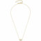 JEWELS BY LEONARDO Halskette Ciao Mimo • Anker-Kette aus goldfarbenem Edelstahl • halbkreisförmigem Perlmutt Anhänger • 42-47 cm Länge • Schmuck Geschenk für Frauen • 023300