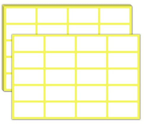 1500 Piezas, 40 x 20mm, Etiquetas Adhesivas Pegatinas Blancas para Escribir