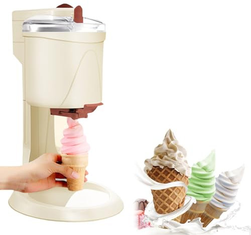 Hydravex Home DIY Kitchen Automatic Mini Fruit Soft Serve Ice Cream Machine, Yogurt Mr Whippy Ice Cream Makers, Soft Serve Ice Cream Maker for DIY Kitchen Fast - Enjoy Homemade Treats