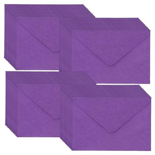 WYAN Buste di Carta Kraft-40 Pezzi 15.5 * 10.5cm Viola intenso Busta ribaltabile classica,per Biglietto Auguri,Inviti Matrimonio e Compleanno(Escludi le carte)