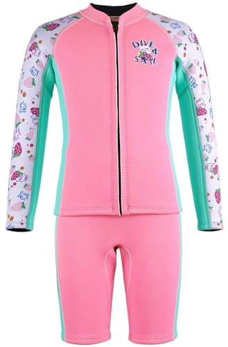 Kinder Jungen Mädchen 2.5mm Zweiteilige Neopren Thermal Wetsuit Langarm Front Zipper Wet Jacket Neopren Hose Neoprenanzüge für Wassersport