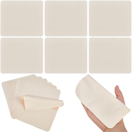 CALFOVERA Chiffon en Microfibre Fuax Suede de 20cm pour Application de Revêtement Céramique Cuir Souple Poterie Argile Céramique Réparation pour Verre Écran Miroir Nettoyage Polissage