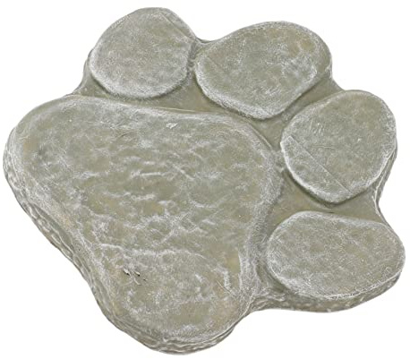 Tomantery Piedra Conmemorativa de Huella de Perro, Marcador de Mascota Grabado Conmovedor para Patio de Césped Al Aire Libre, Material de Resina (#2)