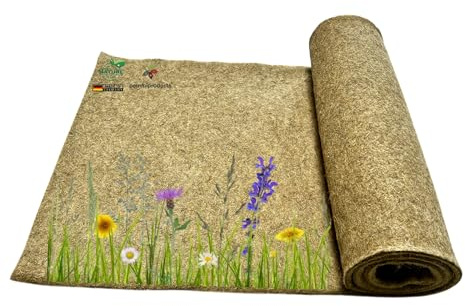 pemmiproducts Tapis 100% Chanvre, mètre, 1 m x 2,5 m x 1 cm d'épaisseur (13,38 EUR/m²), Les rongeurs Tapis en Tant Que pour Lapins, cochons d'Inde, Hamster, Fond de Cage Dègue,