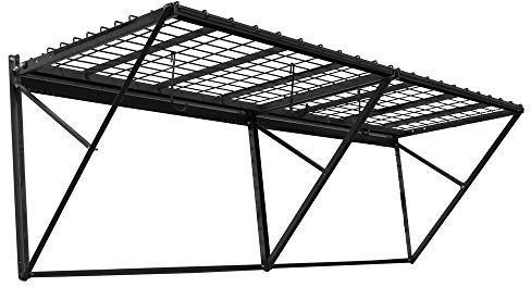 Proslat 60008 ProRack Heavy Duty Wall Mount Metal Storage Shelf with 8' Section, Charcoal Granite, 8-ft